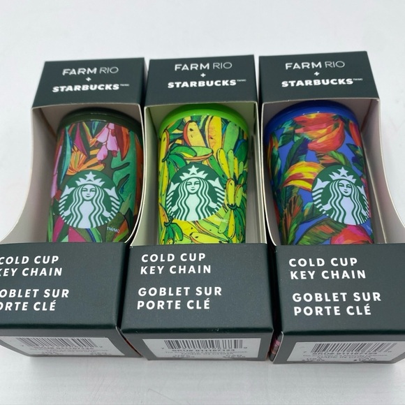 Starbucks Other - Starbucks FARM RIO Limited Cold Cup Key Chain SET OF 3 May 2025 Release NEW
